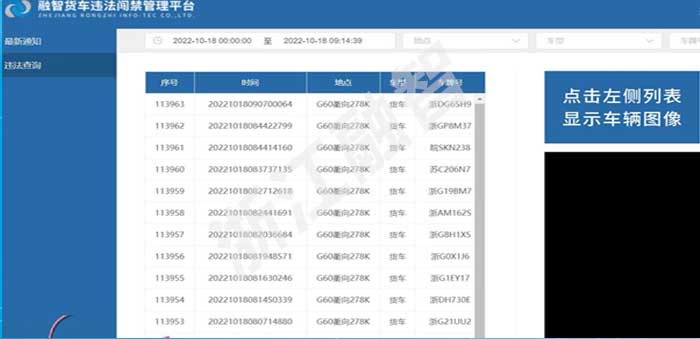 高速公路货车违法闯禁管理平台